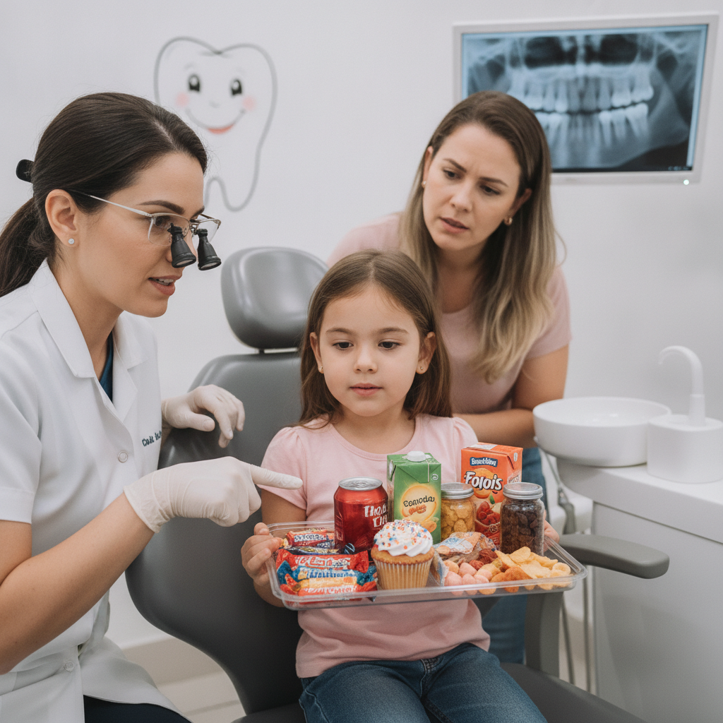 Alimentação que prejudica os dentes de criança em Goiânia